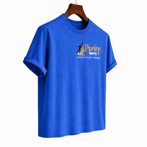 T-shirt pour homme Purity Sports sur mesure, design unique, séchage rapide, écologique, respirant, tissu 100% coton, manches courtes, coupe ample - Product Image 2
