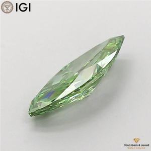 CVD Lab Grown Diamond 3.00 CARAT With IGI Certificate MARQUISE CUT VS1 Clarity Fancy Vivid <b>Green</b> Color for Designer Jewelry - Product Image 6