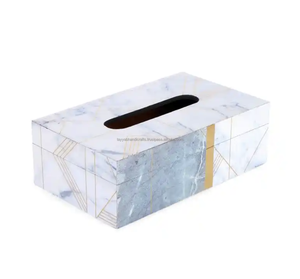 Caja de pañuelos Servilletero en madera con diseño de impresión de pegatina floral para restaurante Hotel Table Top Use Servilletero - Product Image 3