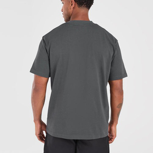 T-shirts en coton blancs pour streetwear, coupe oversize à épaules tombantes, impression personnalisée de haute qualité, t-shirt lourd pour hommes - Product Image 4