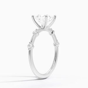 BOJ <b>Ring</b> 010 Princess Cut <b>925</b> <b>Silver</b> Aimee Hidden Halo Diamond Engagement <b>Ring</b> 2ct D Color VVS1 Moissanite GRA Certified <b>Ring</b> - Product Image 2