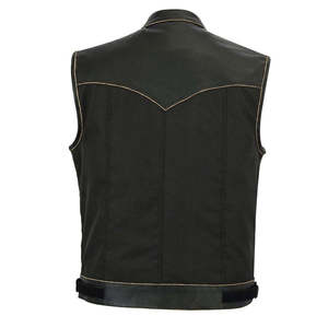 Top Selling 2026 Racing Jersey Motorcycle Vest Men Cowhide <b>Leather</b> <b>Sleeveless</b> Safety <b>Jacket</b> Waterproof Windproof - Product Image 3