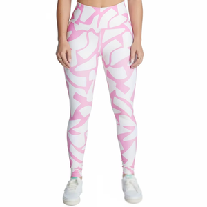 High Waist Custom Design Print Yoga Leggings Full Length Four-Way Stretch Spandex Polyester Women's Fitness <b>Pants</b> - Product Image 5