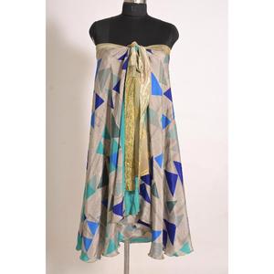Women's Handmade Vintage <b>Silk</b> Floral Maxi Wrap <b>Skirt</b> Custom Design - Product Image 4