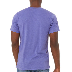 T-shirt personnalisé en coton épais 100% pour homme, col rond, blanc, manches courtes, coupe ajustée, idéal pour la gym - Product Image 4