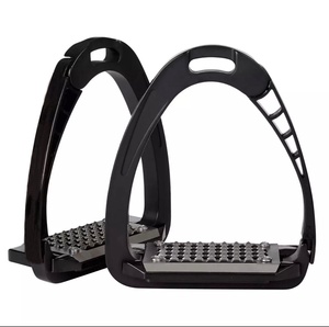 Étriers d'équitation en acier inoxydable de couleur noire, haute qualité, prix de gros, entraînement équestre, compétition, antidérapants - Product Image 1