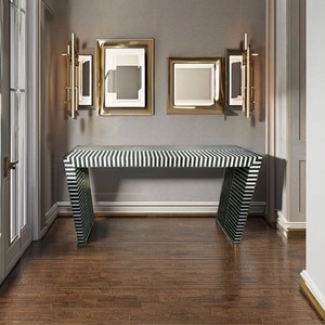 Table en os incrusté de la marque ILAHI, design moderne, détails en agate, rangement, meuble portable pour la maison - Product Image 2
