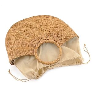 Trendy 2026 New Style Handmade Woven Straw Women's Beach <b>Bag</b> Eco Friendly Lightweight Custom Logo Bow Decoration <b>String</b> Closure - Product Image 6