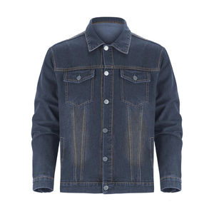 Custom Design Men Streetwear Fashion Denim Winter Jacket Long Sleeve Customized Men's Denim Jackets - Product Image 1