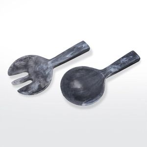Juego de Servidores de Ensalada Hechos a Mano, Duraderos y Ecológicos, Cuchara y Tenedor de Resina de Grado Alimenticio, para el Hogar, Cocina, Buffet, Fiestas y Cenas - Product Image 1