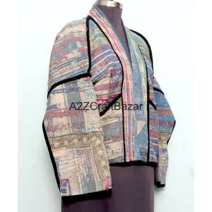 Veste matelassée réversible vintage pour femmes, faite à la main, 100% coton, avec tissu respirant et écologique à séchage rapide pour toutes les saisons - Product Image 4