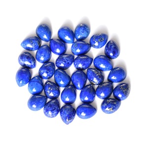 Cabujón de Lapislázuli en Forma de Pera, Base Plana, Calibrado, Gema Natural de 5x3 mm a 20x15 mm, Cabujón de Cristal de Lapislázuli Azul Marino - Product Image 1