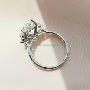 For GIA Certified Custom 18K Gold Rhodium Plating Engagement <b>Ring</b> <b>Cushion</b> Cut Natural Diamond for Bulk Jewelry Supply Certified - Product Image 3