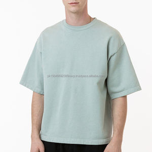 Colección de Verano: Nueva Camiseta Oversize de Gamuza para Hombre, Estilo Urbano, con Mangas Cortas Holgadas y Diseño Liso - Product Image 3