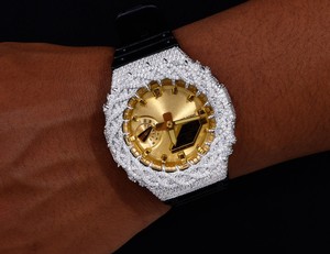 GA2100 Compatible Custom Mod <b>Watch</b> Steel <b>Case</b> Iced Out Premium Fashion Design Custom Mod <b>Watch</b> GA2100 Style Iced Out Metal <b>Case</b> - Product Image 3