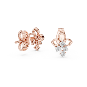 Ensemble de bagues serties de diamants cultivés en laboratoire BLOSSAM DIAMOND DROP, en or rose massif 18 carats, pour fiançailles, mariage, fête, Saint-Valentin, cadeau ou usage quotidien. - Product Image 4