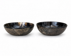 Bol à salade et de service en corne de buffle naturelle, vaisselle élégante artisanale pour une décoration rustique, des dîners de luxe et la maison - Product Image 5