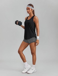 Débardeur pour femme en jersey doux, sans manches, décontracté, pour l'été, confortable, extensible, séchage rapide, respirant, écologique - Product Image 3