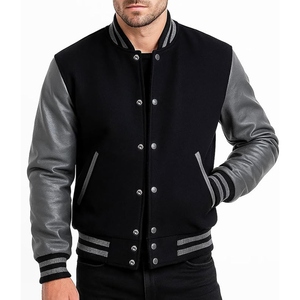 Custom Letterman Varsity <b>Jacket</b> Premium Bomber <b>Jacket</b> College Streetwear Apparel Wool Blend OEM Embroidery <b>Patches</b> Wholesale - Product Image 1