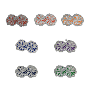 Premium Custom Embroidery Badge with Heart Flower Design Twill Fabric <b>Machine</b> Made Iron on Sew on Patch for <b>Clothes</b> Bags Hats - Product Image 5