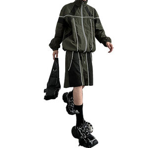 Ensemble de survêtement décontracté deux pièces personnalisé avec logo pour homme, ensemble short respirant unisexe, coupe-vent, collection 2026 - Product Image 2