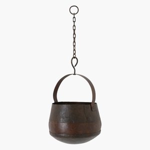 Maceta Colgante Grande de Hierro Estilo Vintage Dolchi, Florero Decorativo para Balcón, Jardín, Casa de Campo, Hotel, Entrada, Sala de Estar - Product Image 2