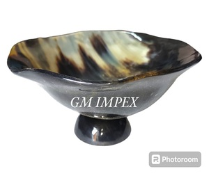 Indian Eco-Friendly Buffalo Horn Bowl Polished Nautical Home Decor Art Ware Available in All Sizes-Natural Animal Style <b>Crafts</b> - Product Image 3