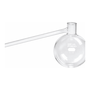 ขวดกลั่นแก้วโบโรซิลิเกต PYREX ขนาด 500 มล. คอขวดสั้น สำหรับใช้ในห้องปฏิบัติการ - Product Image 3