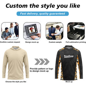 Sudadera con Capucha para Pesca Deportiva al Aire Libre, Hecha a Medida, de Alta Calidad Premium, Nueva Llegada, 100% Poliéster, Manga Larga, UPF 50, Secado Rápido - Product Image 6