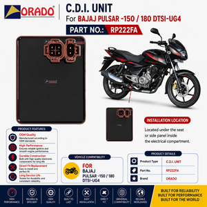 อะไหล่รถจักรยานยนต์คุณภาพดีที่สุด Bajaj Pulsar 150 180 DTSI UG4 4 Plus 2 Pins CDI Unit คุณภาพส่งออก ผู้ผลิตอะไหล่รถสองล้อจากอินเดีย - Product Image 6
