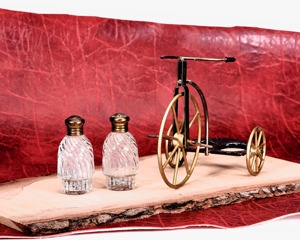 Cycle Style Stand Base <b>Salt</b> And Pepper <b>Shaker</b> Premium Novelty Seasoning Set For Modern Table Decor Handcrafted From India - Product Image 6