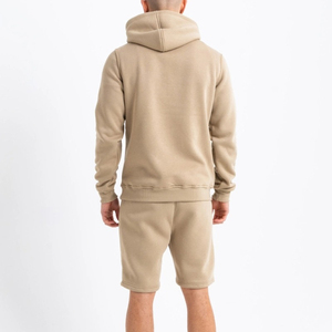 Conjunto de sudadera con capucha y pantalones cortos para hombre, conjunto de dos piezas al por mayor, conjunto informal a juego, ropa deportiva, sudadera con capucha y pantalones cortos de algodón. - Product Image 4
