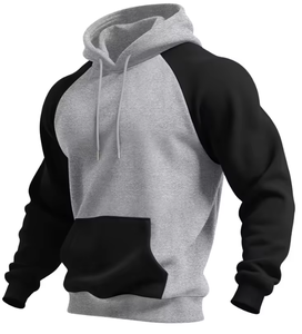 Autumn Winter Men’s <b>Raglan</b> Contrast Hoodie Outdoor Sports Sweatshirt Fashion Casual Hooded <b>Top</b> Custom Logo - Product Image 4