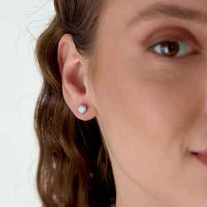 Pendientes de Oro de 14 Quilates con Diamantes de Laboratorio de Lujo, Engaste de Puntas, Diamante Redondo Cultivado en Laboratorio, Pendientes de Novia para Mujer, Venta al por Mayor - Product Image 2