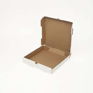 Cajas de Pizza Desechables de Papel Blanco Resistente, Portátiles para Entrega de Alimentos, Reutilizables como Platos, Uso Industrial - Product Image 2