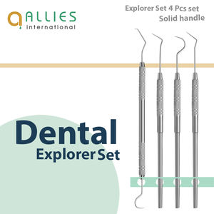 Kit de Exploración Dental de 4 Piezas: Pinzas, Espejo y Explorador Básico de Acero Inoxidable de Alta Calidad - Product Image 2