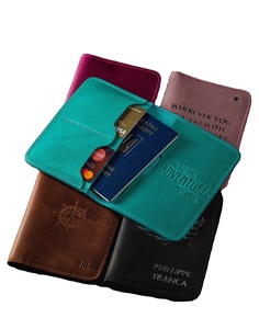 Wholesale Quality <b>Leather</b> <b>Passport</b> <b>Holder</b> Customized for Men Groomsmen Gift PTH-0041B - Product Image 1