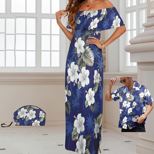 Mumu de Tallas Grandes al por Mayor con Estampados Tropicales, Mangas Murciélago Fluidas y Bolsillos Laterales, Logotipo Personalizado Sialkot - Product Image 1