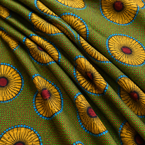 Tissu africain imprimé (Ankara) 100% coton peigné, respirant, écologique, couleurs personnalisées pour sacs et vêtements, vente en gros - Product Image 1