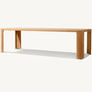 Table rectangulaire en teck au style moderne et épuré, idéale pour l'extérieur et durable - Product Image 5