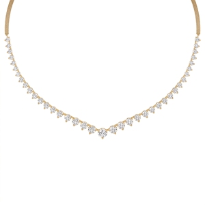 High Quality Graduation Diamond <b>Tennis</b> <b>Necklace</b> for Men Women Lab Grown Diamonds Sterling silver, 9KT,10KT, 14KT,18KT Jewel Gift - Product Image 5