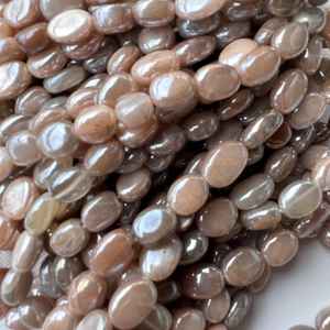 ลูกปัดมูนสโตนเคลือบผิวเรียบ รูปไข่ สำหรับทำเครื่องประดับ คุณภาพสูง - Product Image 4