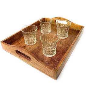 Multifunctional Style Wooden <b>Trays</b> Set of 2 Decorative <b>Large</b> <b>Trays</b> Handmade Crafts Food Safe Rectangular <b>Tray</b> Hotel Supplies - Product Image 5