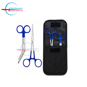 Ensemble de 2 ciseaux d'infirmière professionnels et de pinces hémostatiques avec étui – Instruments médicaux en acier inoxydable - Product Image 2