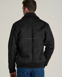 Men's High Quality Winter Thick Filled <b>Suede</b> Leather Filled High Street <b>Jacket</b> Breathable Solid Pattern Embossed Zipper OEM - Product Image 2