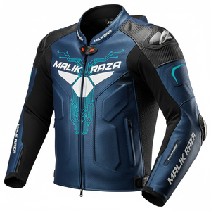 Veste de moto Premium Malik Raza |   Classe Elite Cousu à la Main |   Norme de course professionnelle - Product Image 2