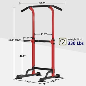 Stazione Multifunzione per Allenamento Domestico, Barra per Trazioni Regolabile, 10 Altezze, Capacità 400 LBS, Struttura in Acciaio - Product Image 3