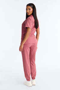 Hospital Uniforms Medical <b>Scrub</b> <b>Sets</b> for Women Nurses Short Sleeve Round Neck Canvas <b>Scrub</b> Suit with Customized Designs - Product Image 3