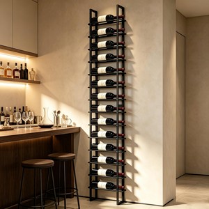 Porte-vin vertical en bois de Sheesham pour 5 bouteilles, couleur noyer brun, vente en gros Inde - Product Image 4