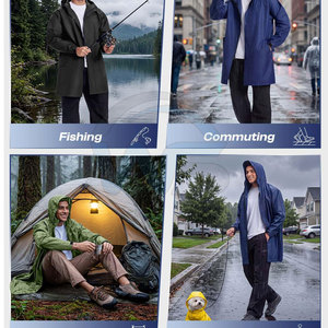 Premium Quality <b>Rain</b> <b>Coat</b> For <b>Men</b> Lightweight Waterproof Hooded Outdoor <b>Rain</b> Wear Custom Logo Casual Travel Jacket - Product Image 5